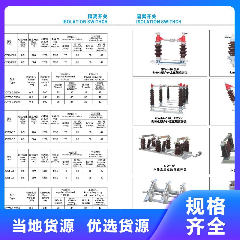 高压隔离开关金属氧化物避雷器专业生产品质保证同城经销商