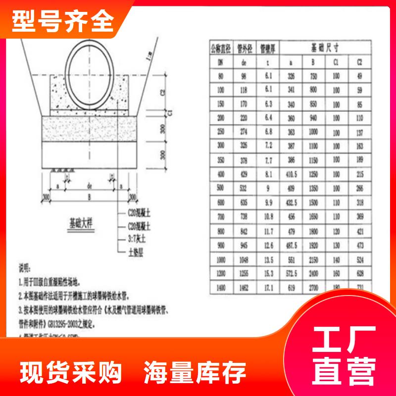 球墨井盖球磨管件库存齐全厂家直供质量优价格低