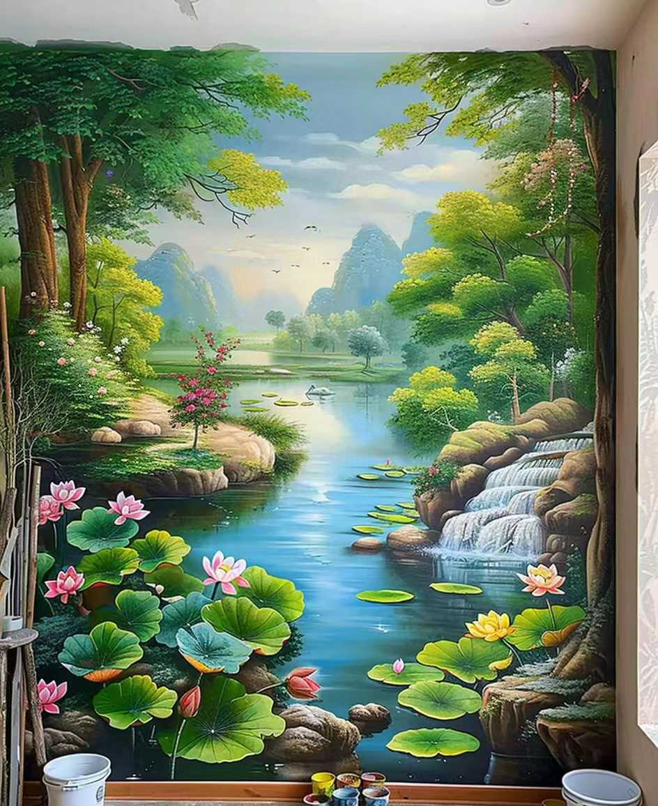 外墙彩绘手绘墙绘画涂鸦工作室