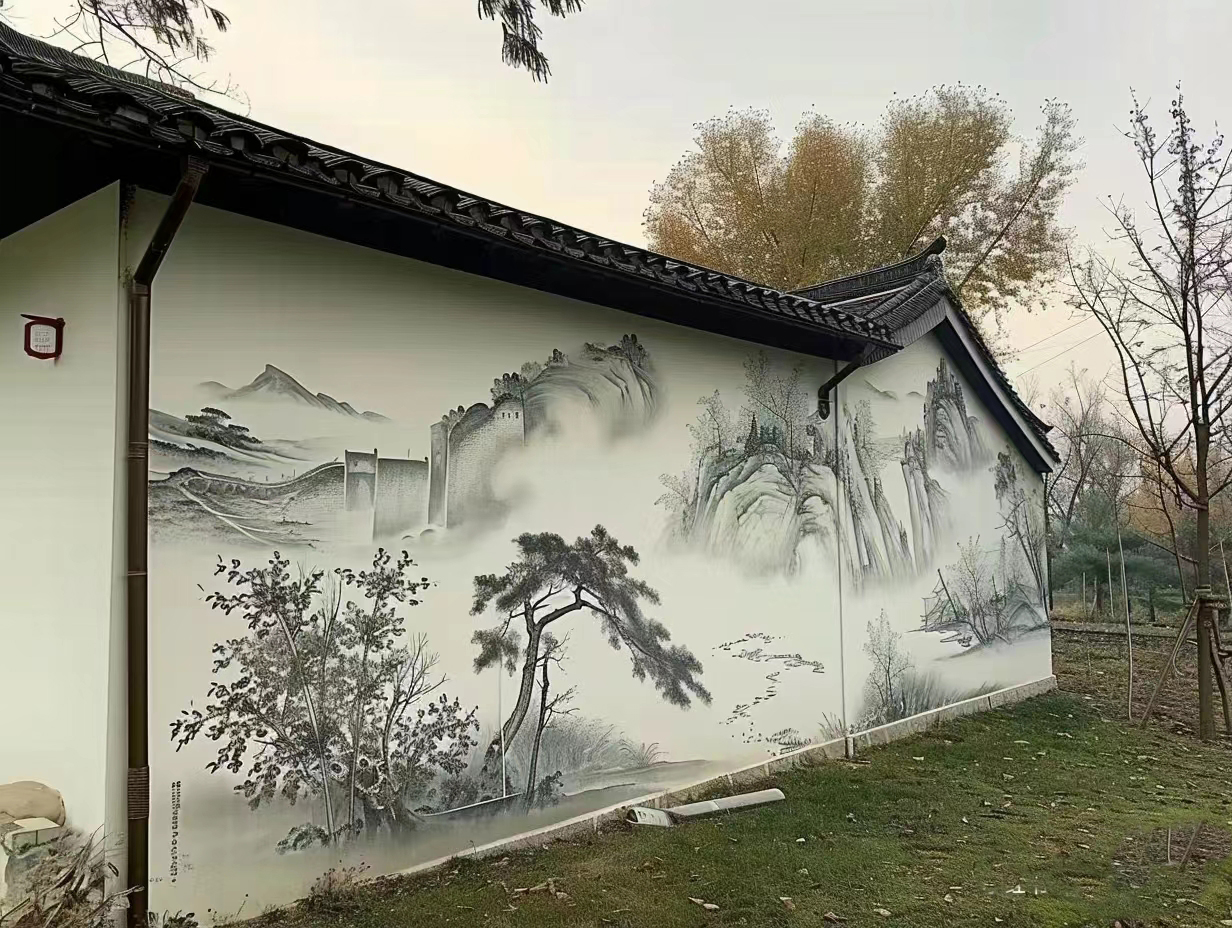 美丽乡村彩绘手绘墙绘画团队