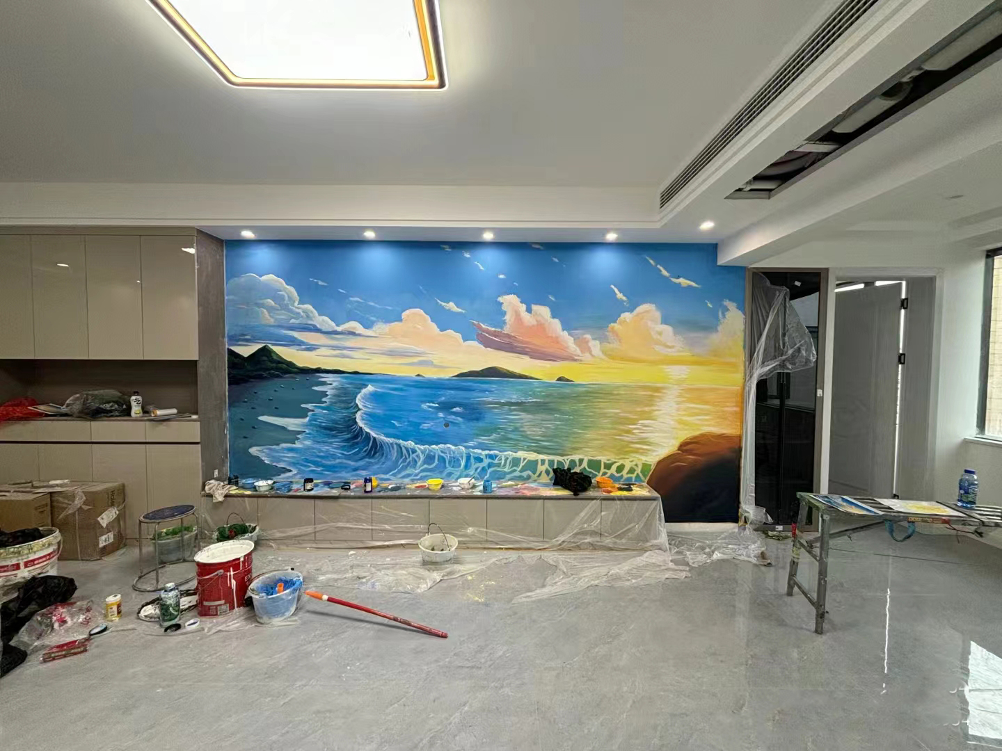 幼儿园彩绘手绘墙绘画工作室