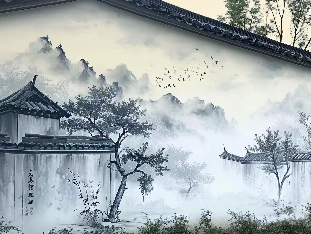 文化墙彩绘手绘墙绘画团队